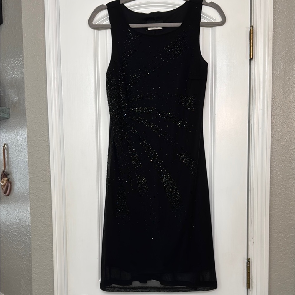 Elegant Black Dress with Subtle Sparkle of Beads